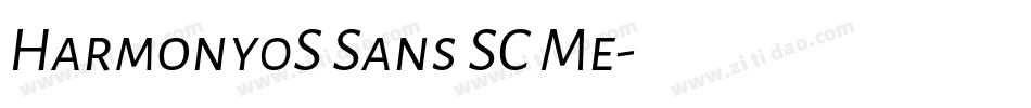 Harmony0S Sans SC Me字体转换